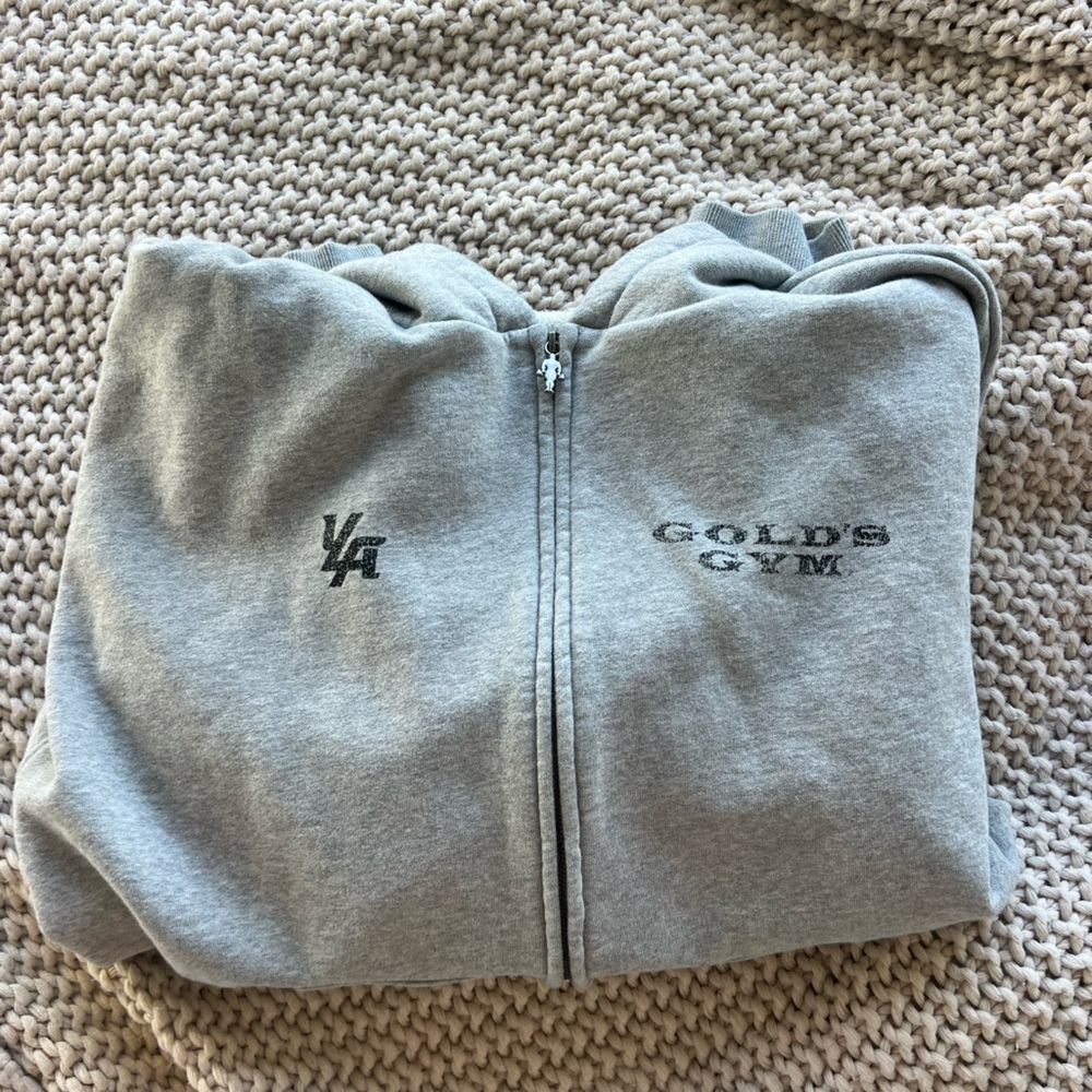 YoungLA Gray Zip Up Men's Sweater